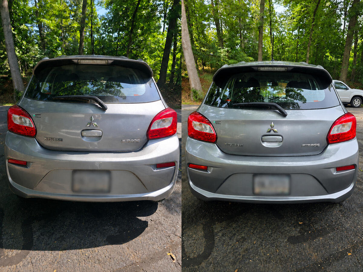 Before & After Mitsubishi Mirage