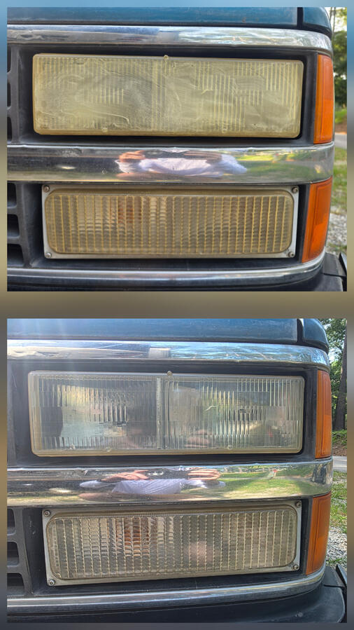 Headlight Restoration With Ceramic/UV Coating