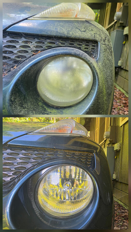 Headlight Restoration With Ceramic/UV Coating