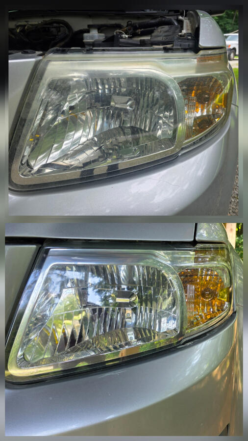Headlight Restoration With Ceramic/UV Coating