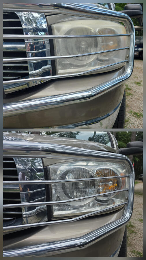 Headlight Restoration With Ceramic/UV Coating